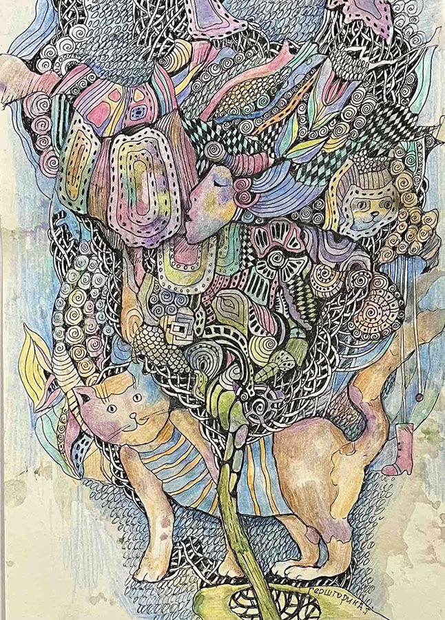 Художник Татьяна Гершгорина. Фенечка. 2026 год. Бумага, акварель, карандаш